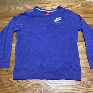 Y2K Nike Heathered Purple Long Sleeve Tee Womens XL